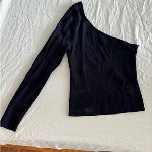 MINKPINK Rashnu One Shoulder Long Sleeve Black Top